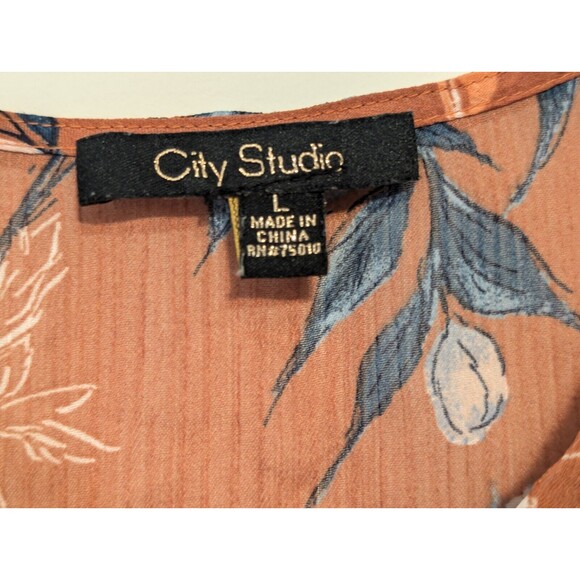 Nordstrom Women's Large Floral Puff Sleeve Multicolor V Neck Flare Dress NWOT - Picture 6 of 14